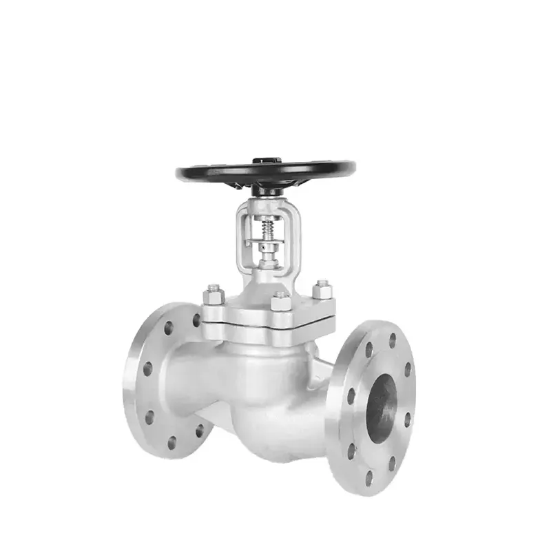 Valvole a soffietto standard tedeschi in acciaio inox – Vista laterale destra