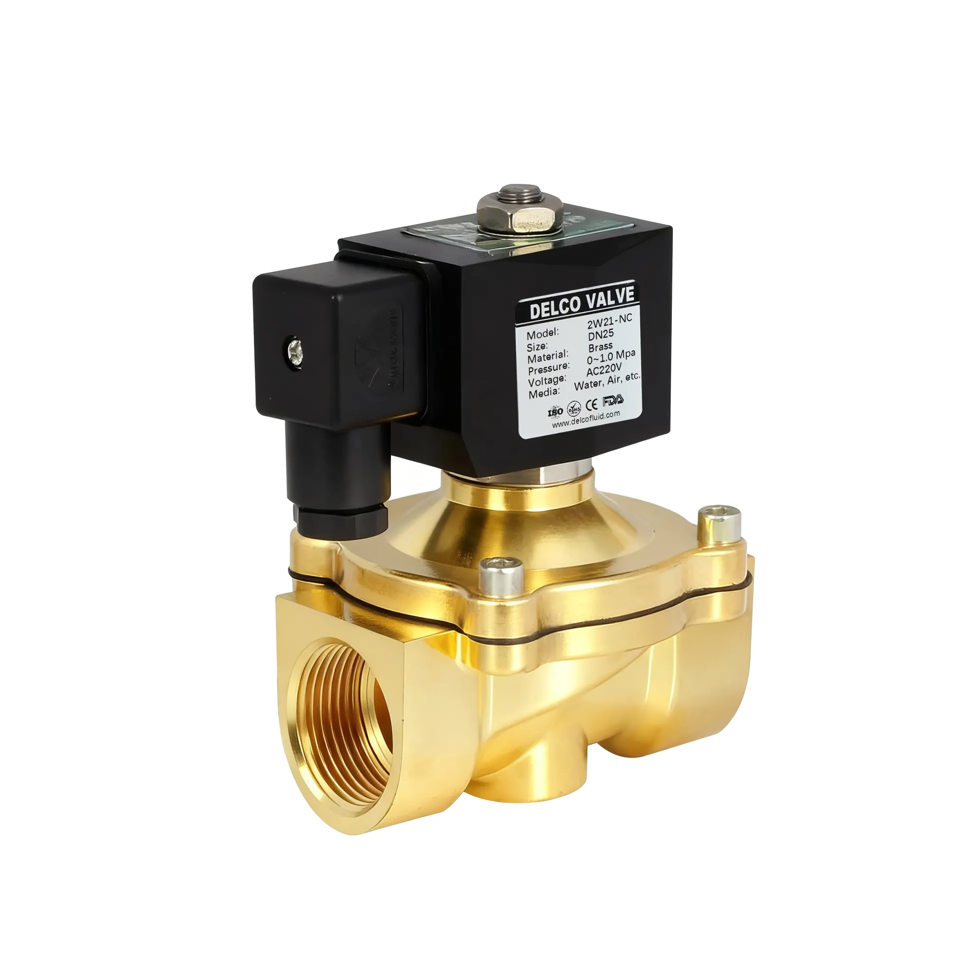 Valvola solenoide a diaframma in ottone 1