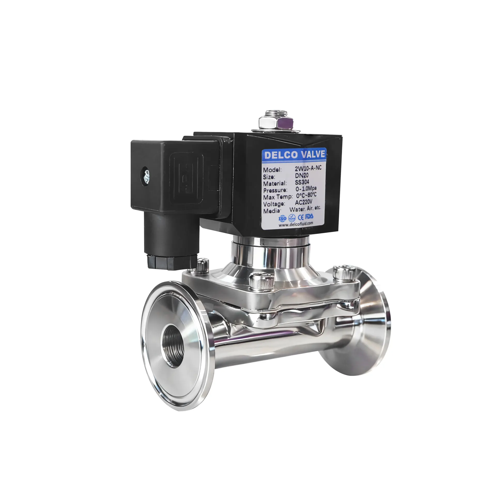 2Valvola Solenoide A Diaframma Sanitario di Grado Alimentare W-10A 3