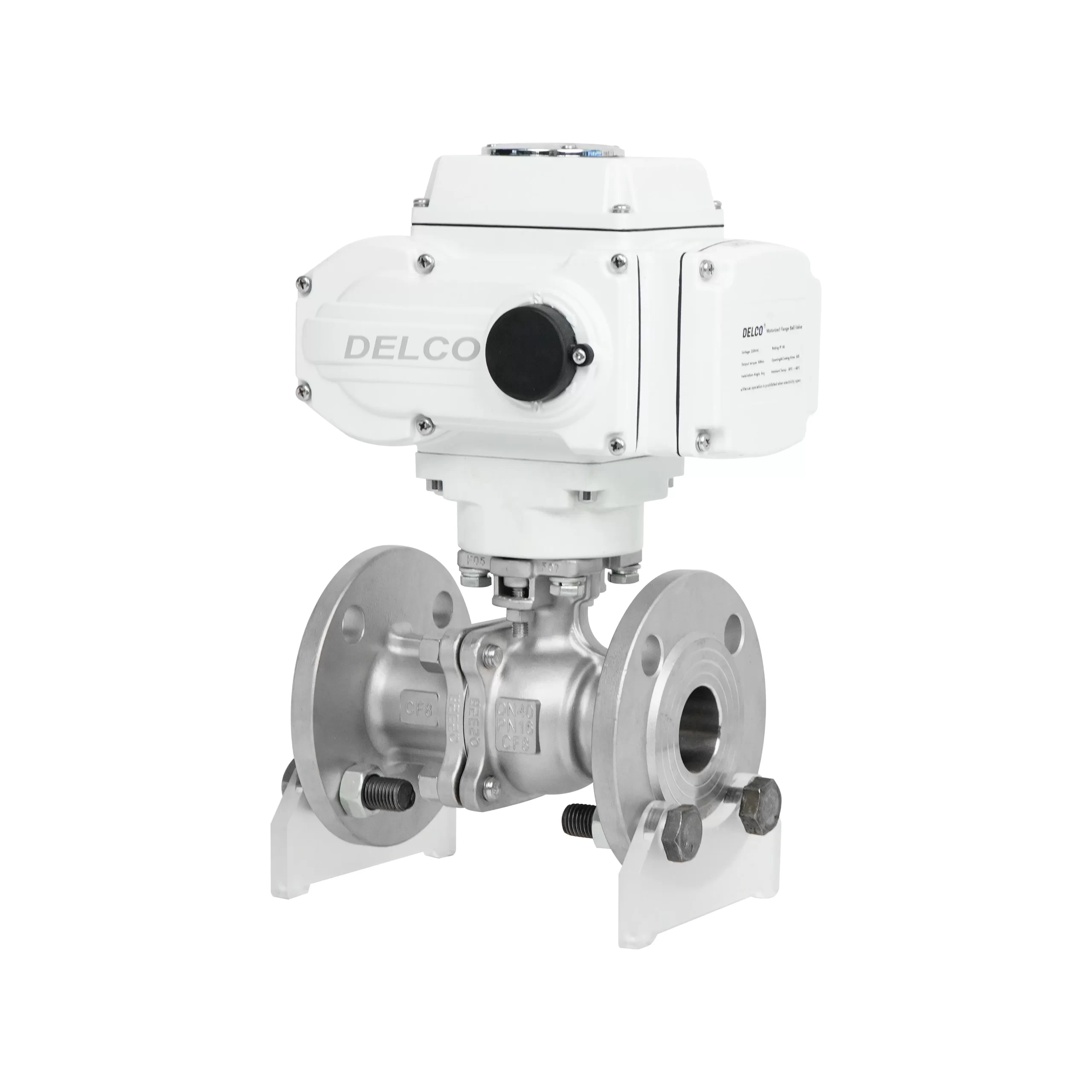 DK55-2PF valvola a sfera elettrica bidirezionale in acciaio inox con flangia 1