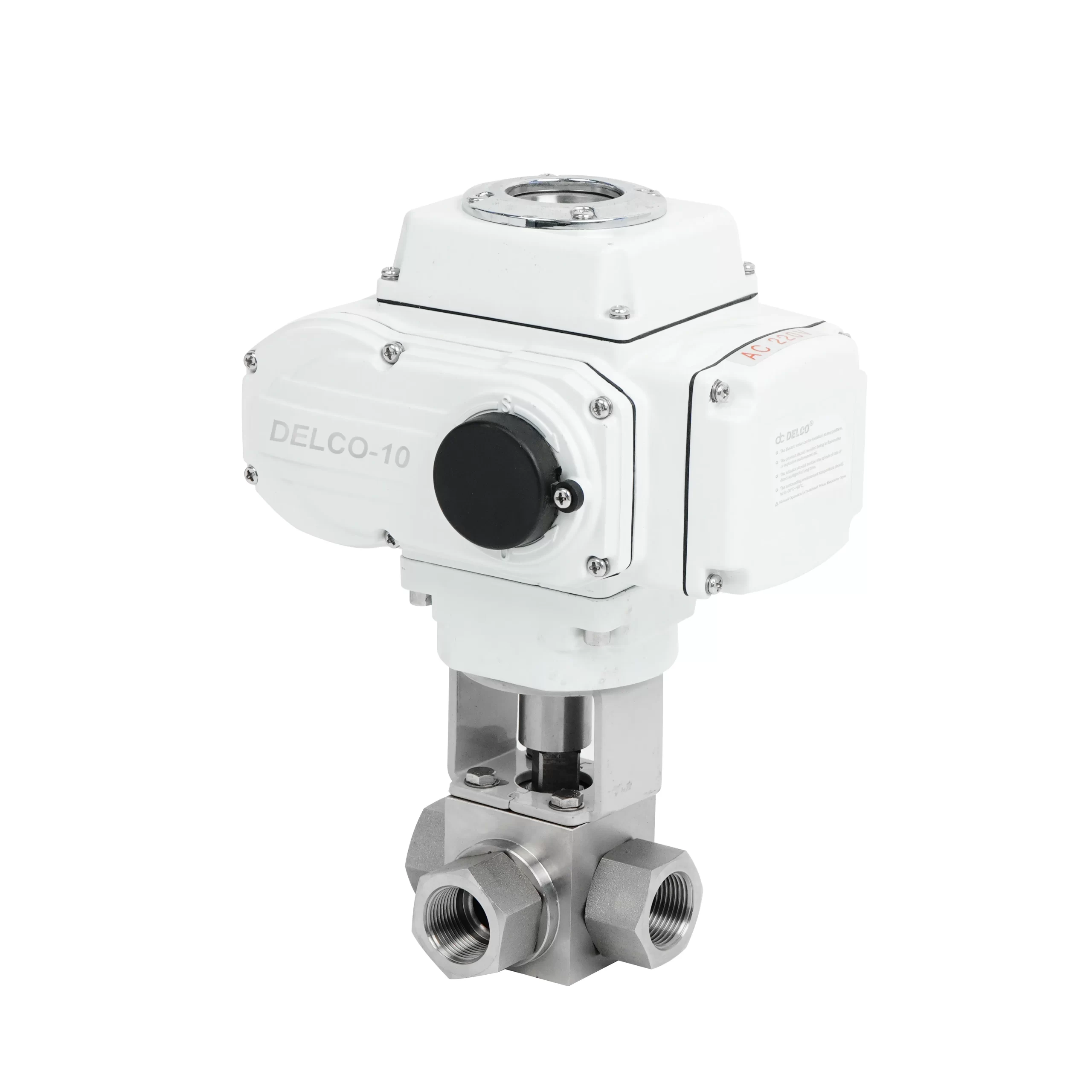 DK55-HG-T Electric 3-Way High-Pressure Threaded Ball Valve 3