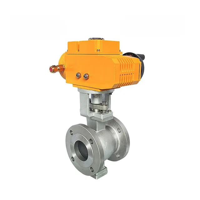 EX-DKV55-VF Valvalla a sfera elettrica in acciaio inox a V-flange 2