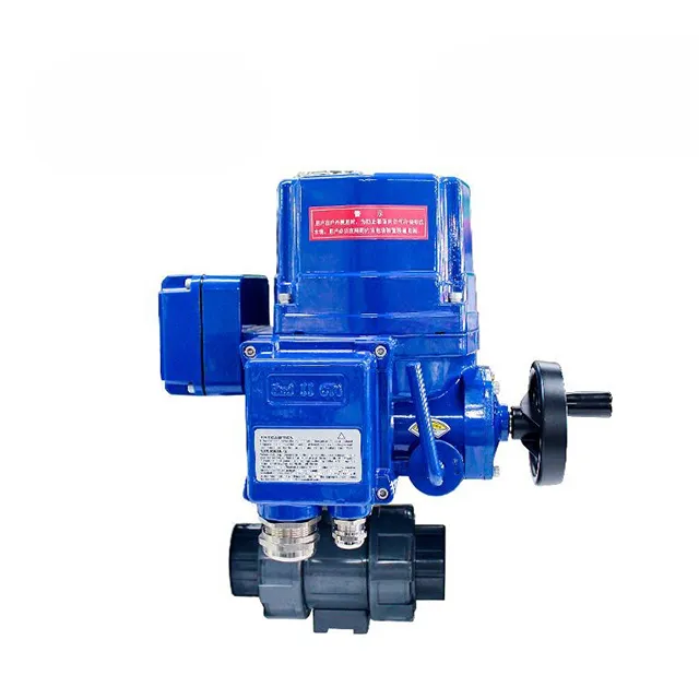 QT-DK55-PL Valvalla a sfera elettrica antiesplosione in PVC a doppia unione 3