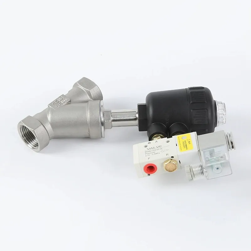 DELCO DK17A Pneumatic Threaded Angle Seat Valve with Solenoid Valve Accessories 1