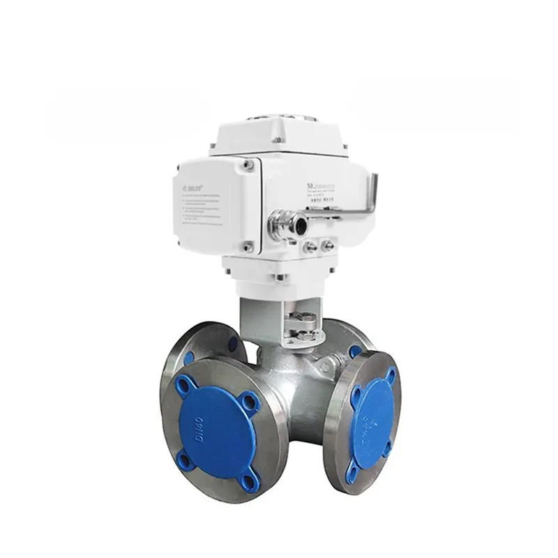 DK55-4T Electric Four-Way Flanged Ball Valve 3