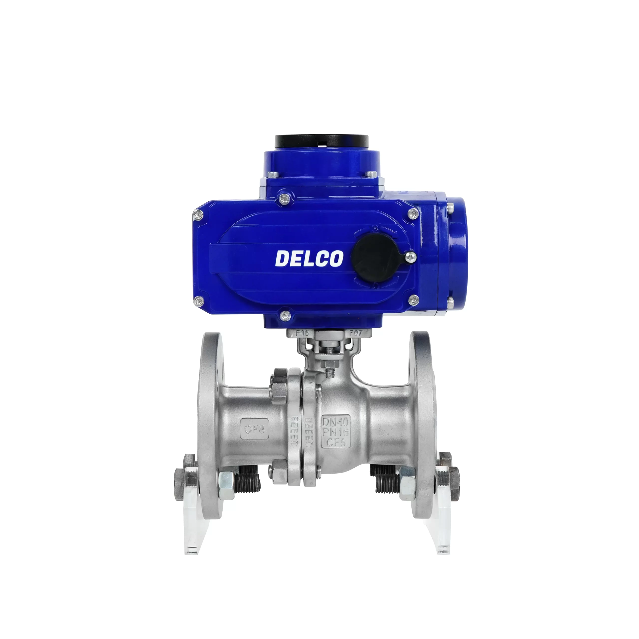 IP67-DK55-2PF Electric Two-Piece Stainless Steel Flanged Ball Valve 4