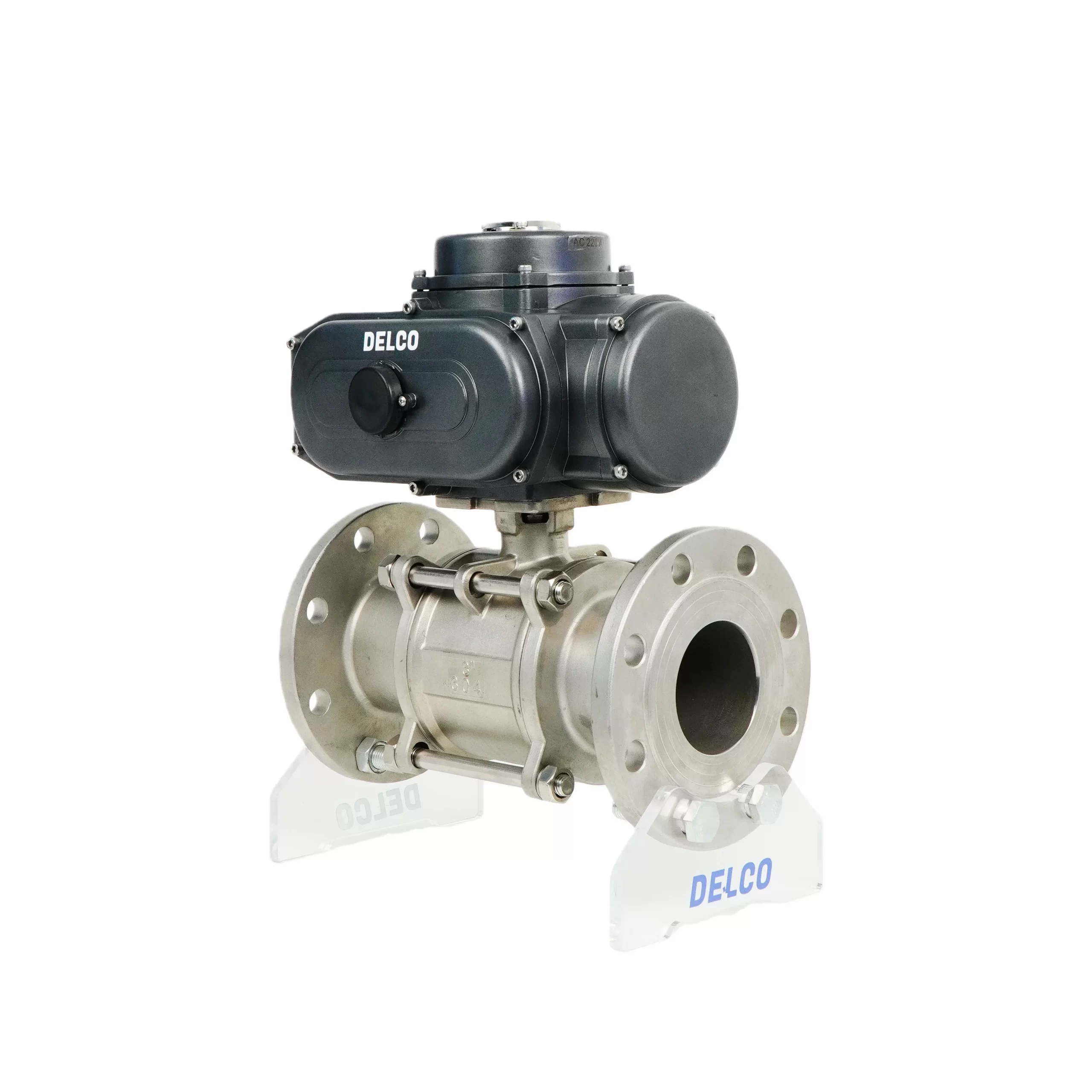 IP67-DK55-3PF Electric Three-Piece Stainless Steel Flanged Ball Valve 7