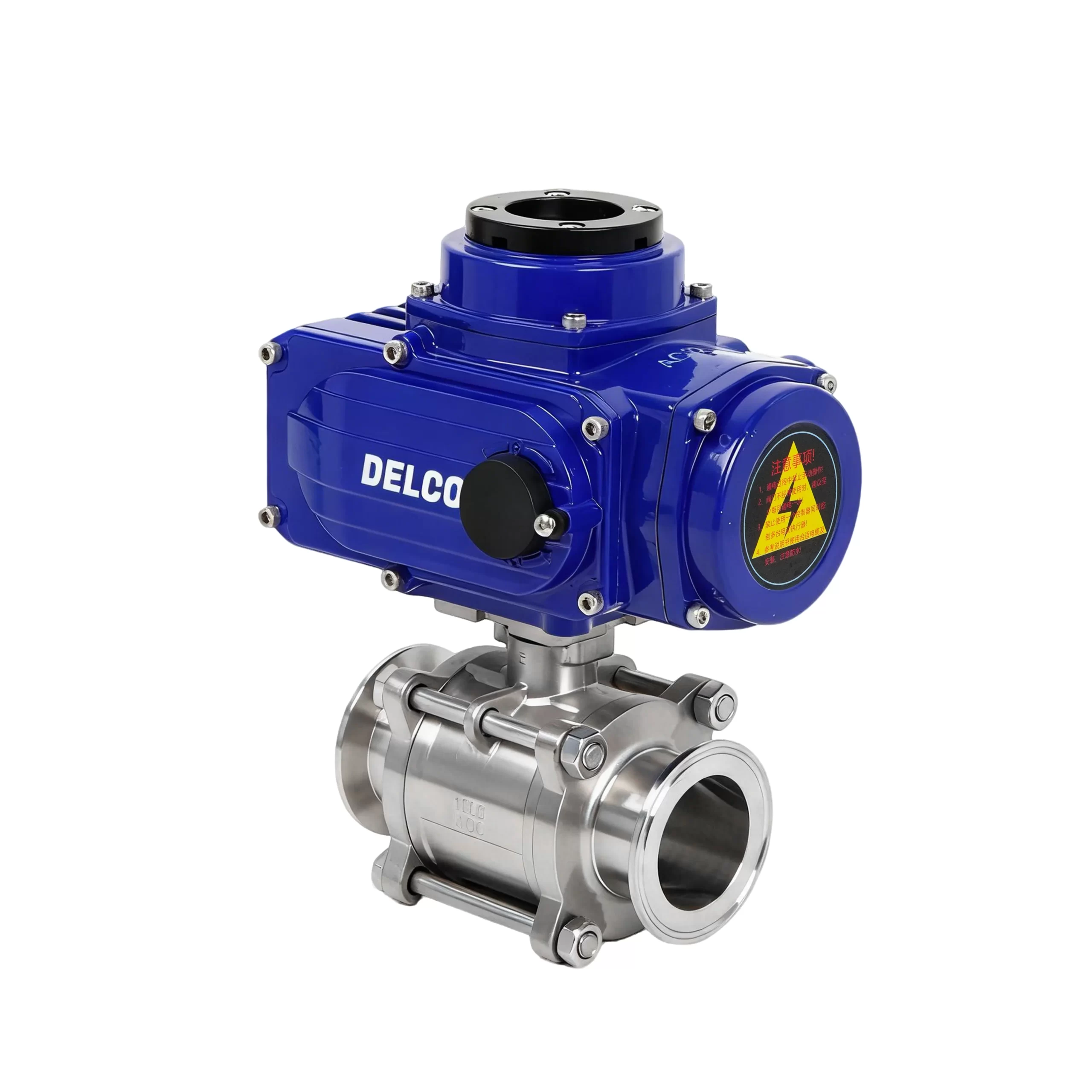 IP67-DK55-3PS-WK Electric Three-Piece Sanitary Clamp Ball Valve 5