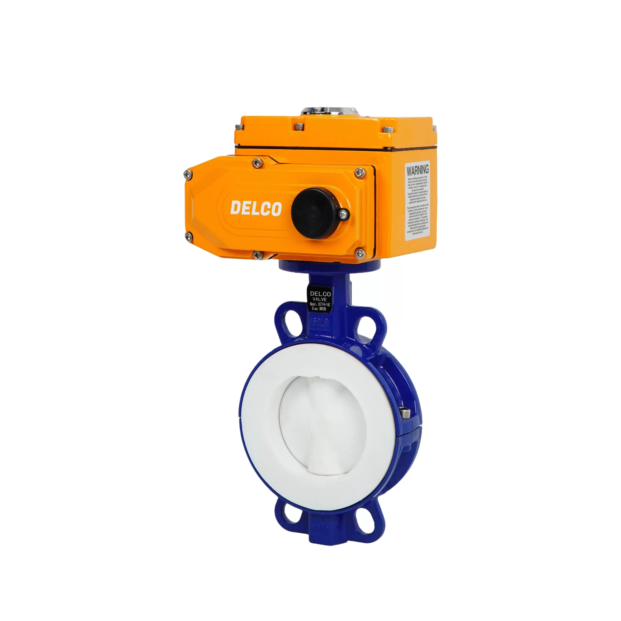IP67-DK56-DC Electric Cast Iron Laminated Fluorine Butterfly Valve 2