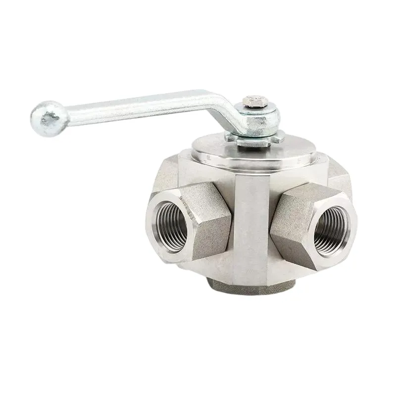 Manual High Pressure 4-Way Ball Valve 3