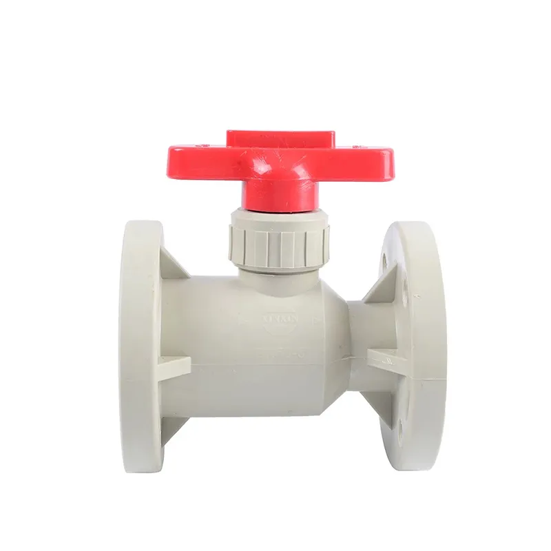 Manual two-way plastic flange ball valve 1