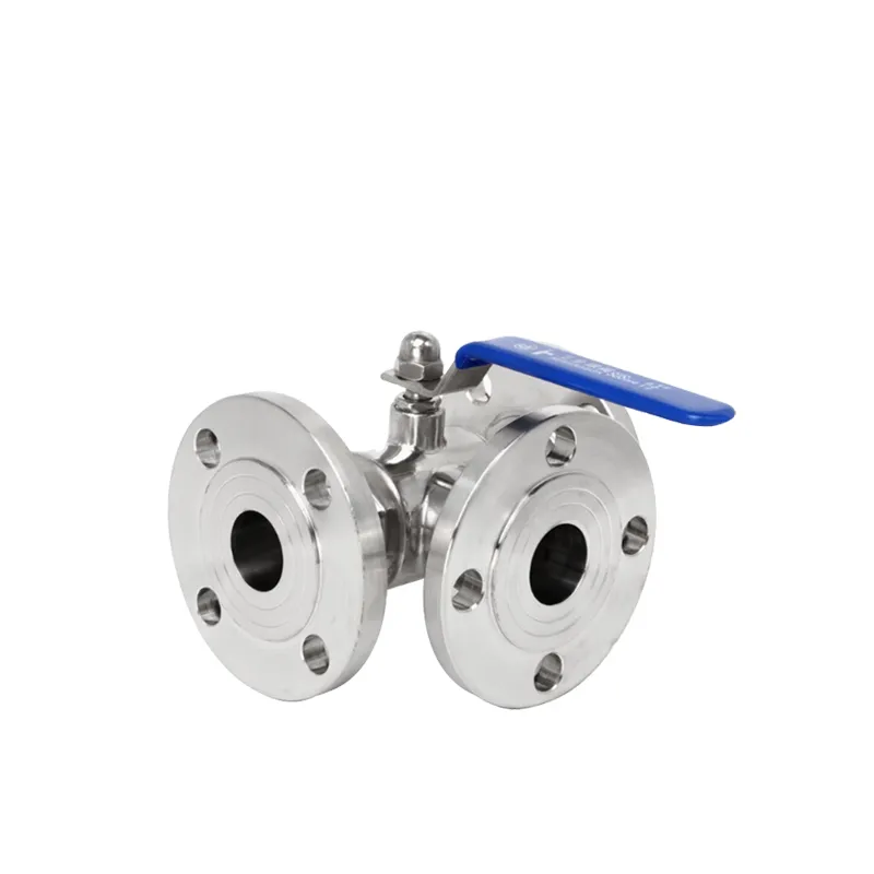 Sanitary 3-Way Flanged Ball Valve 4